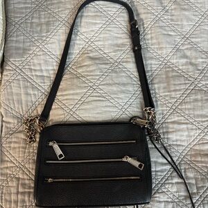 Rebecca Minkoff Black Crossbody Bag with Silver Accents